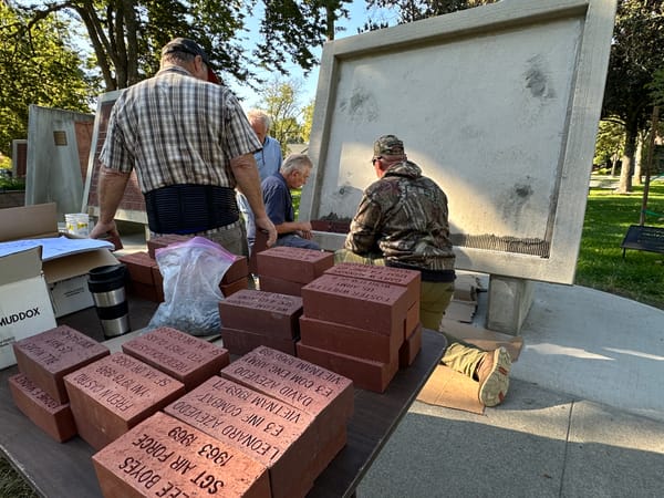 Veterans add new tribute bricks to Colusa memorial wall
